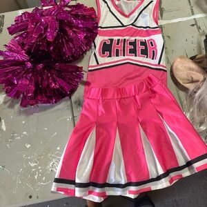 Vibrant Pink Cheerleader Costume for Kids
